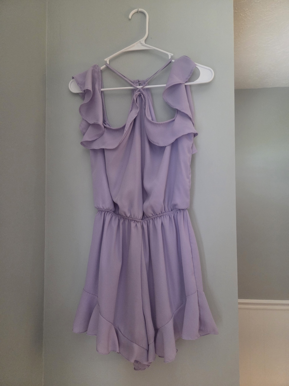 Lavender Ruffle One-Piece Romper - Picture 2 of 3